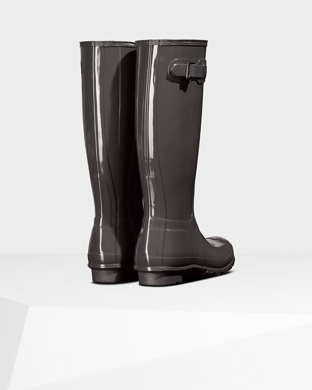 Hoge Regenlaarzen Dames - Hunter Original Gloss - Grijs - 82LFEDBJT